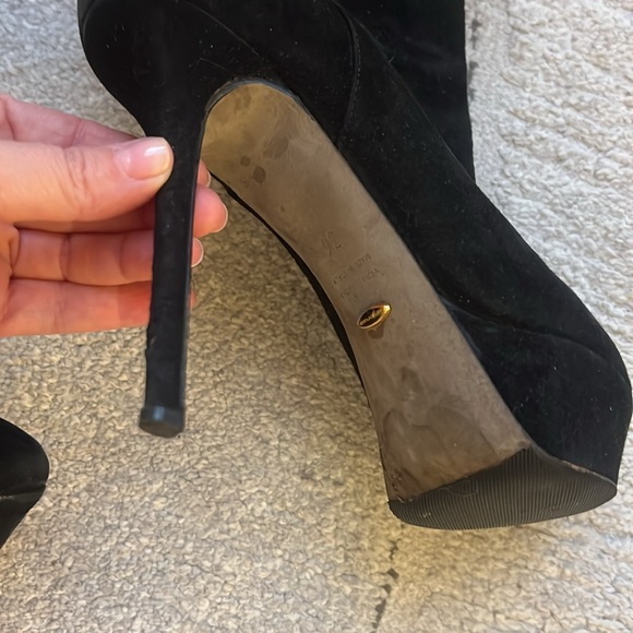 Sergio Rossi suede platform boots. - Picture 4 of 8